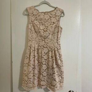 Vince Camuto Light Pink Lace Overlay Dress Size 8